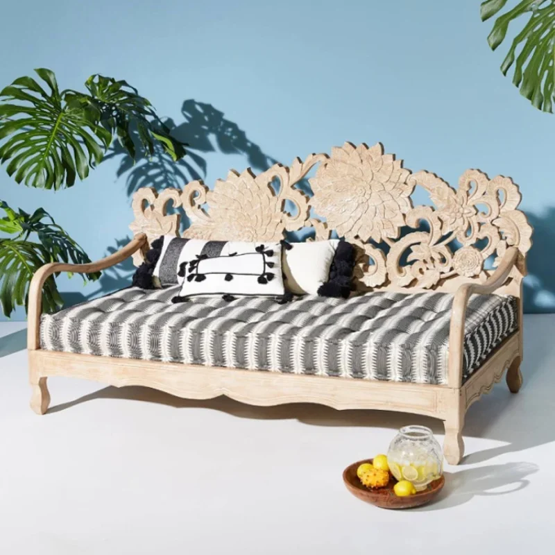 retro solid wood sofa, old three-person sofa, American hand-carved peony flower sofa
retro solid wood sofa, old three-person sofa, American hand-carved peony flower sofa