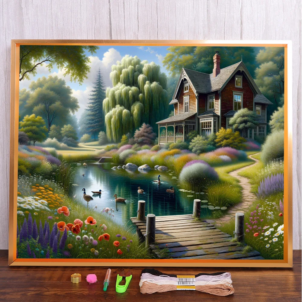 Landscape Countryside Villa Printed Cross-Stitch Patterns Embroidery Craft Handicraft Painting Sewing Jewelry Gift For Adults
Landscape Countryside Villa Printed Cross-Stitch Patterns Embroidery Craft Handicraft Painting Sewing Jewelry Gift For Adults