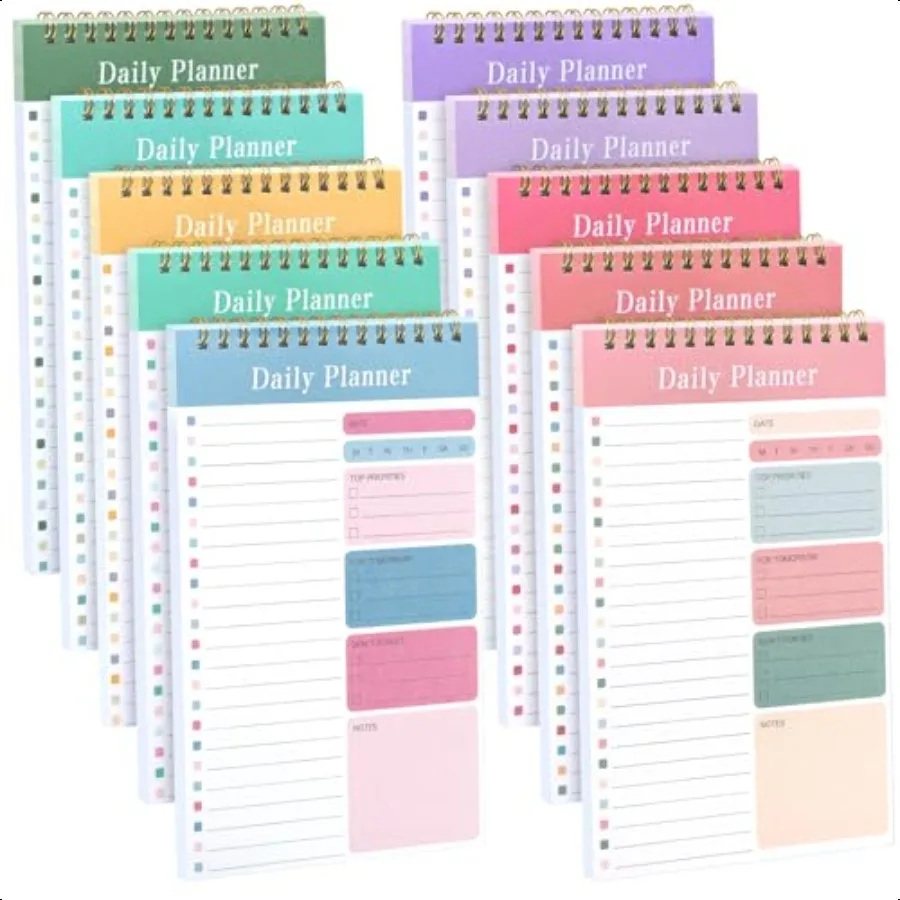 10 Pack Daily To Do List Notebook 5 x 8 Daily Planner 30 Sheets Spiral to Do List Notebook for Classroom Office Plan Work Sched
10 Pack Daily To Do List Notebook 5 x 8 Daily Planner 30 Sheets Spiral to Do List Notebook for Classroom Office Plan Work Sched