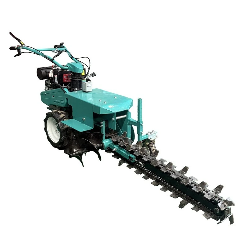 Agricultural small hand-held chain trencher multi-functional plowing, soil loosening and micro-tillage
Agricultural small hand-held chain trencher multi-functional plowing, soil loosening and micro-tillage