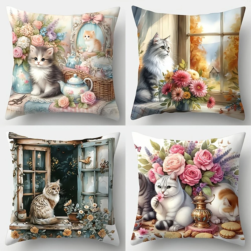 Kitten Amid цветы и чайник подходит для дивана, автомобиля, спальни, декоративная наволочка, наволочка
Kitten Amid цветы и чайник подходит для дивана, автомобиля, спальни, декоративная наволочка, наволочка