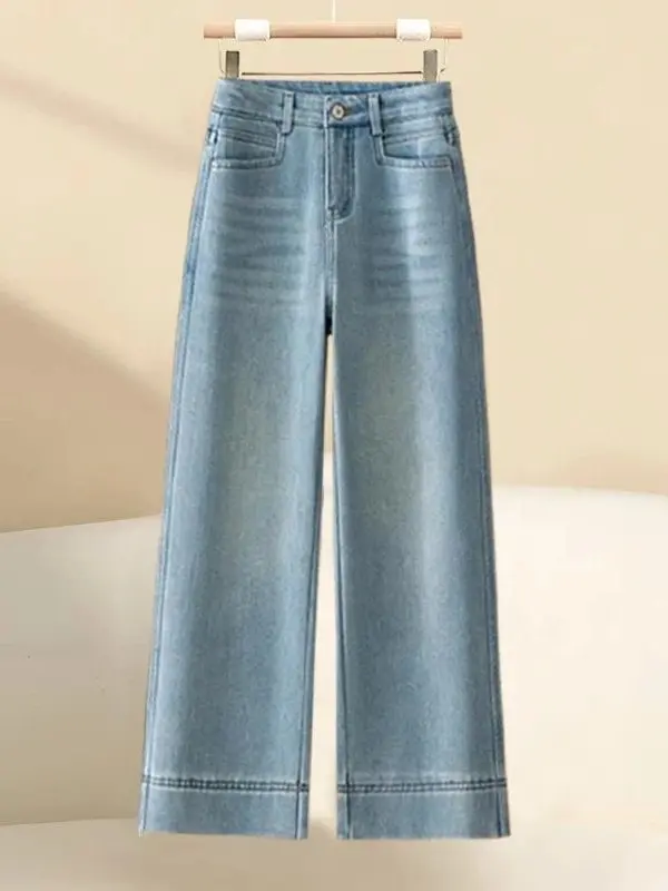 Light Blue Vintage High Waist Wide Leg Jeans Women's Summer Thin Straight Cut Slimming Nine-Piece Denim Pants Ladies' Jeans
Light Blue Vintage High Waist Wide Leg Jeans Women's Summer Thin Straight Cut Slimming Nine-Piece Denim Pants Ladies' Jeans