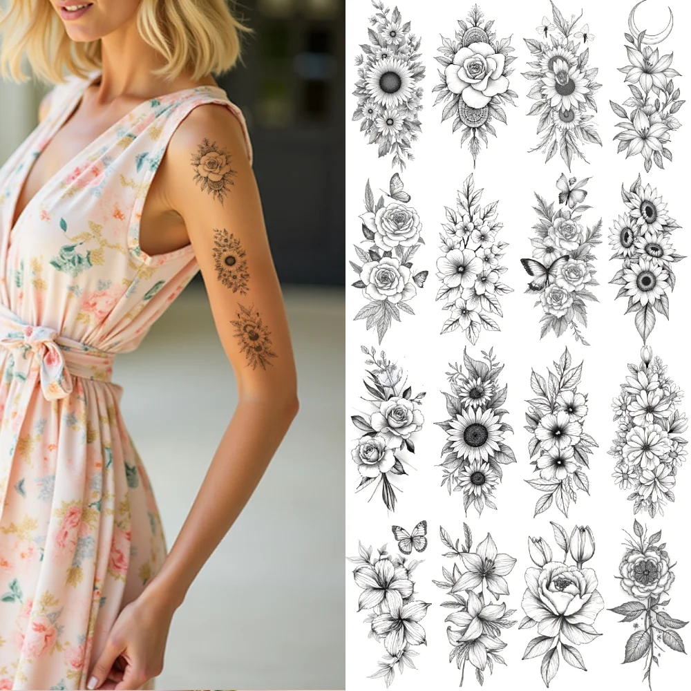 9pcs Temporary Tattoo Sunflowers Line Art Decorative Elements Nature Temporary Tattoo Stickers Floral Arrangements For
9pcs Temporary Tattoo Sunflowers Line Art Decorative Elements Nature Temporary Tattoo Stickers Floral Arrangements For