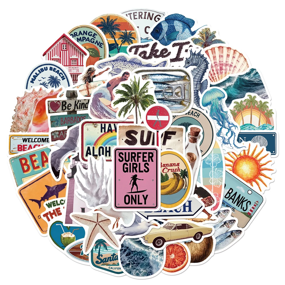 10/30/50/100pcs Vintage American Style Summer Series Stickers Aesthetic DIY Skateboard Phone Notebook Cartoon Waterproof Decals
10/30/50/100pcs Vintage American Style Summer Series Stickers Aesthetic DIY Skateboard Phone Notebook Cartoon Waterproof Decals