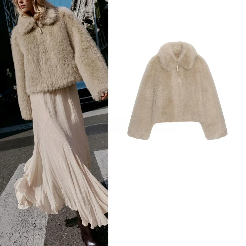 Двустороннее пальто из искусственного меха на молнии с длинным воротником-стойкой, женское осеннее новое пальто Sle Ele ort, без фирменного зарегистрированного
Двустороннее пальто из искусственного меха на молнии с длинным воротником-стойкой, женское осеннее новое пальто Sle Ele ort, без фирменного зарегистрированного