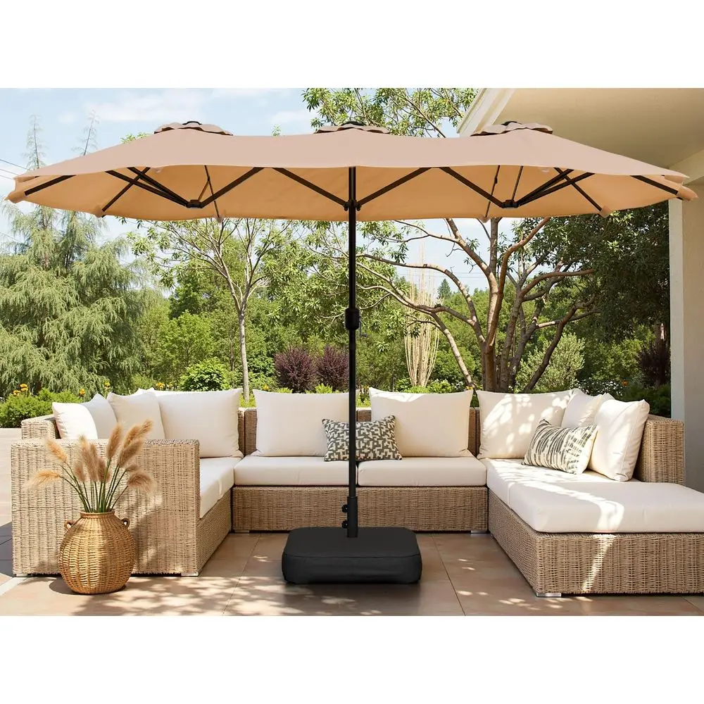 16FT Large Patio Umbrella with Base Included, Outdoor DoubleSided Rectangular Shade with Crank Handle for Poolside Lawn, Deck a
16FT Large Patio Umbrella with Base Included, Outdoor DoubleSided Rectangular Shade with Crank Handle for Poolside Lawn, Deck a