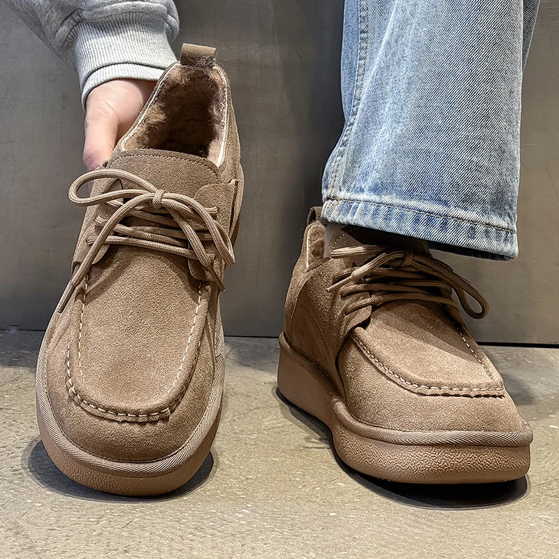 Men's Casual Warm Shoes Designer Classic Style Fashion Outdoor Snow Boots Platform Men Derby Shoes Big Size 38-46 Winter Shoes
Men's Casual Warm Shoes Designer Classic Style Fashion Outdoor Snow Boots Platform Men Derby Shoes Big Size 38-46 Winter Shoes