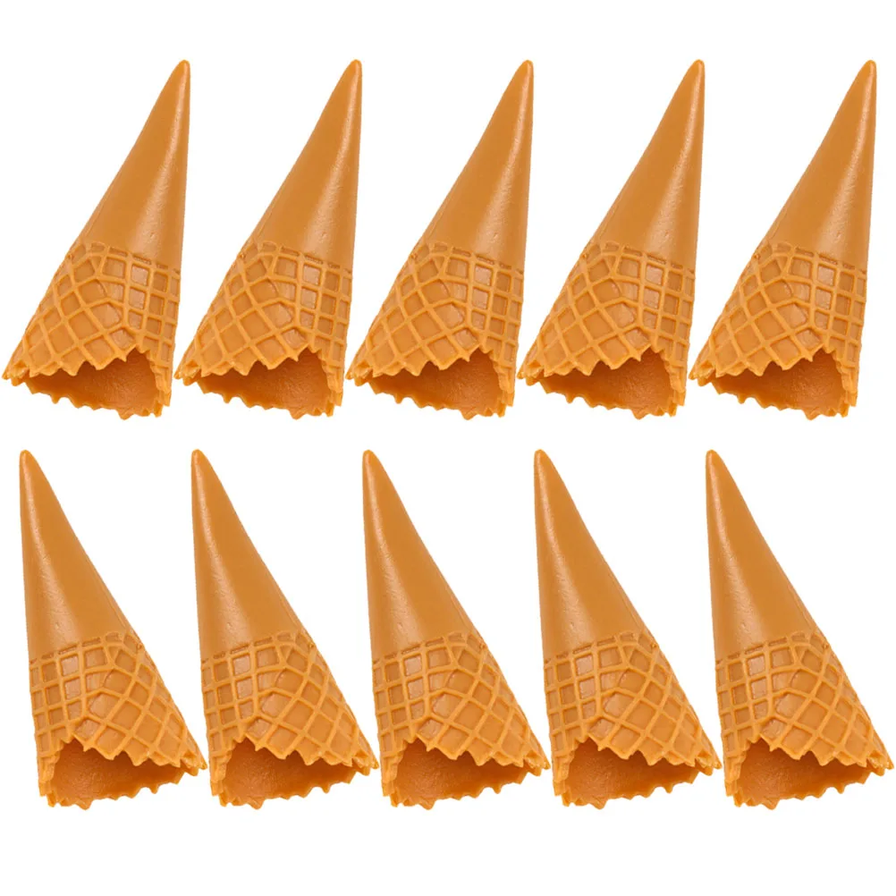 15 Pcs Simulated Ice Cream Bottom Holder Cone Model Fake Mini Cones Tub Light Brown Decor
15 Pcs Simulated Ice Cream Bottom Holder Cone Model Fake Mini Cones Tub Light Brown Decor
