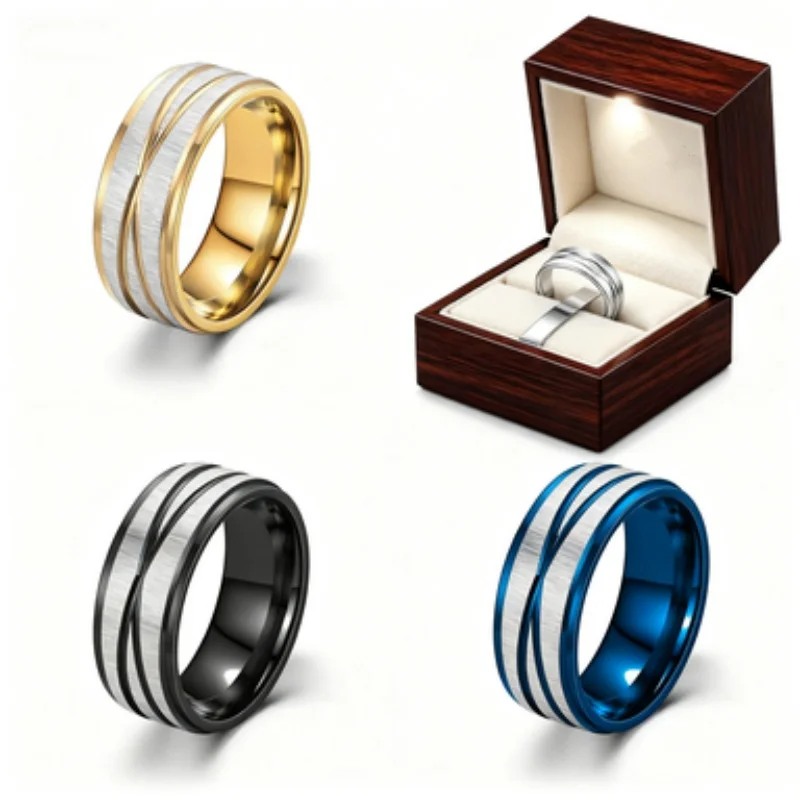 Stainless Steel Couple Rings for Women And Men Cool Design Valentine's Day Gift - Sizes 6-13
Stainless Steel Couple Rings for Women And Men Cool Design Valentine's Day Gift - Sizes 6-13