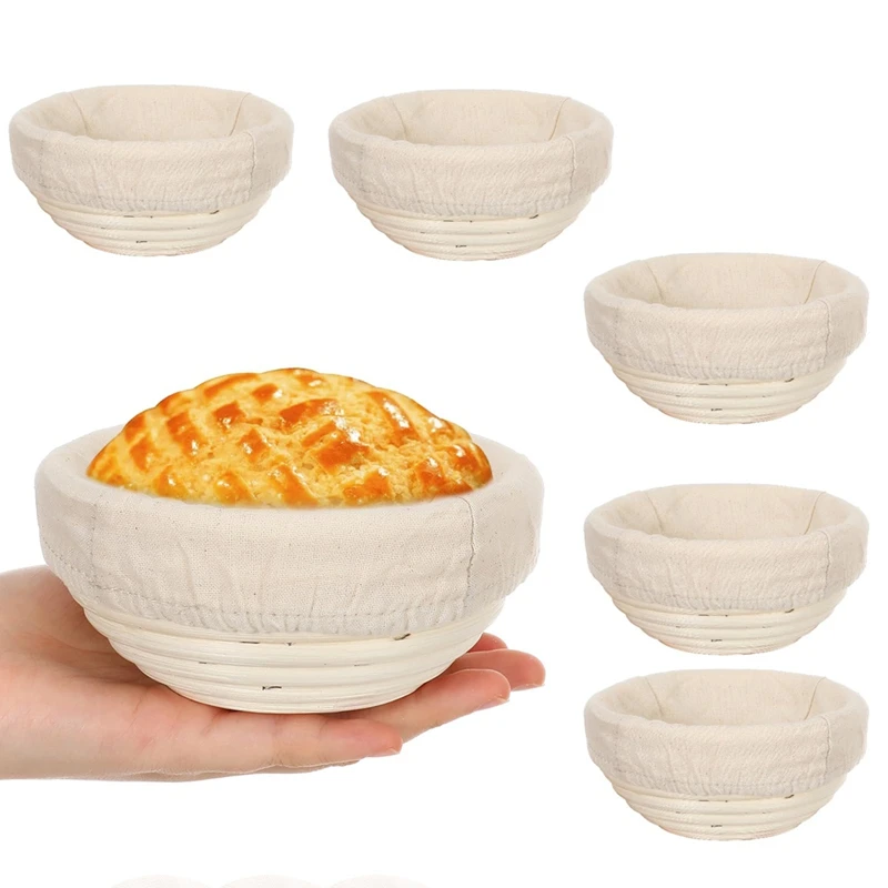 5Inch Banneton Bread Proofing Basket Round Dough Sourdough Proofing Basket Dough Proofing Bowls With Removable Liner
5Inch Banneton Bread Proofing Basket Round Dough Sourdough Proofing Basket Dough Proofing Bowls With Removable Liner