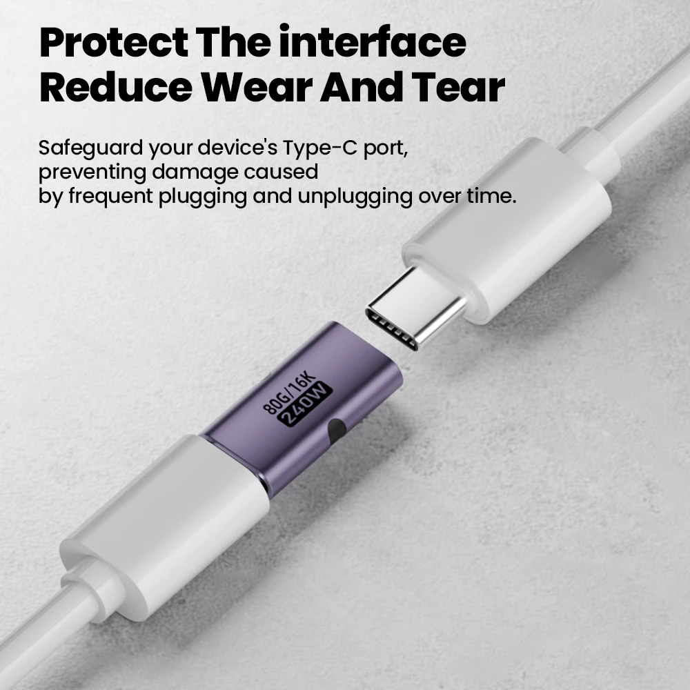 Адаптер USB-C 80 Гбит/с, PD 240 Вт, USB-C на Type-C, конвертер для быстрой зарядки, адаптер для передачи данных USB-C для Macbook, поддержка видео 16K@60Hz для проекционной передачи изображения
Адаптер USB-C 80 Гбит/с, PD 240 Вт, USB-C на Type-C, конвертер для быстрой зарядки, адаптер для передачи данных USB-C для Macbook, поддержка видео 16K@60Hz для проекционной передачи изображения