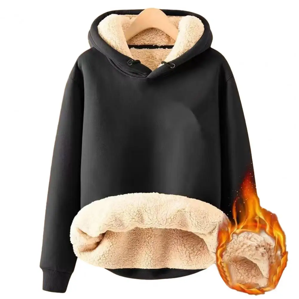 Hooded Sweatshirt Plush for Men Women Warm Loose Pullover with Elastic Cuffs Top for Fall Winter
Hooded Sweatshirt Plush for Men Women Warm Loose Pullover with Elastic Cuffs Top for Fall Winter