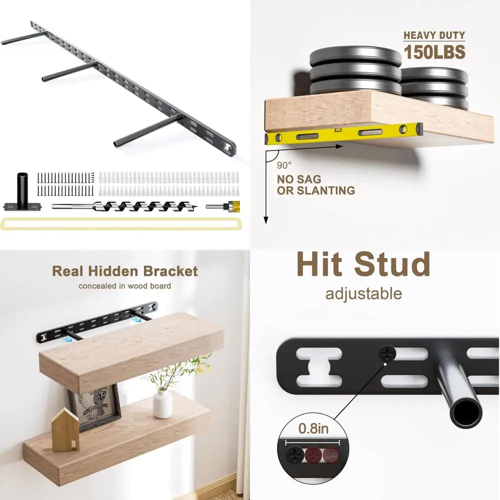 Сверхмощные декоративные плавающие кронштейны для полок, скрытая металлическая фурнитура для камина, черные, 34x6x1,0 дюйма
Сверхмощные декоративные плавающие кронштейны для полок, скрытая металлическая фурнитура для камина, черные, 34x6x1,0 дюйма