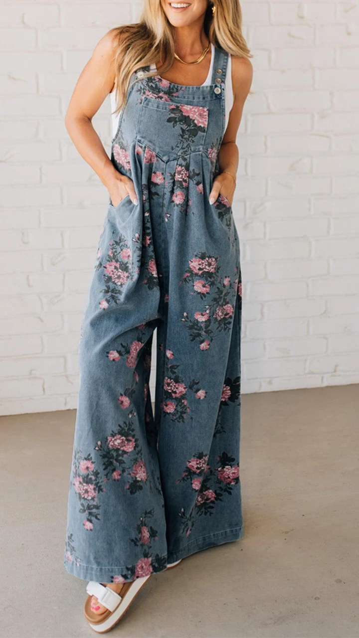 2025 Summer New Style Casual Women's Overalls Elegant Fashion Floral Print Square Collar Pocket Loose Slings Pants Holiday Party
2025 Summer New Style Casual Women's Overalls Elegant Fashion Floral Print Square Collar Pocket Loose Slings Pants Holiday Party