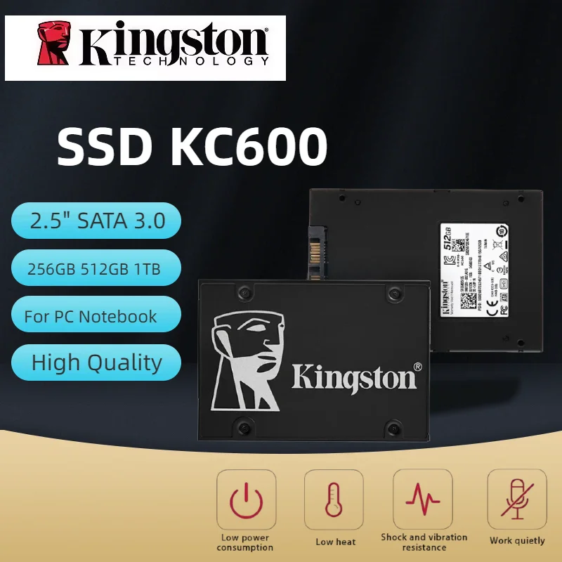 Kingston 2.5" SATA 3.0 SSD KC600 Solid State Drive 256GB 512GB 1TB 3D TLC internal Hard Drive for Laptop and Desktop Computer
Kingston 2.5" SATA 3.0 SSD KC600 Solid State Drive 256GB 512GB 1TB 3D TLC internal Hard Drive for Laptop and Desktop Computer