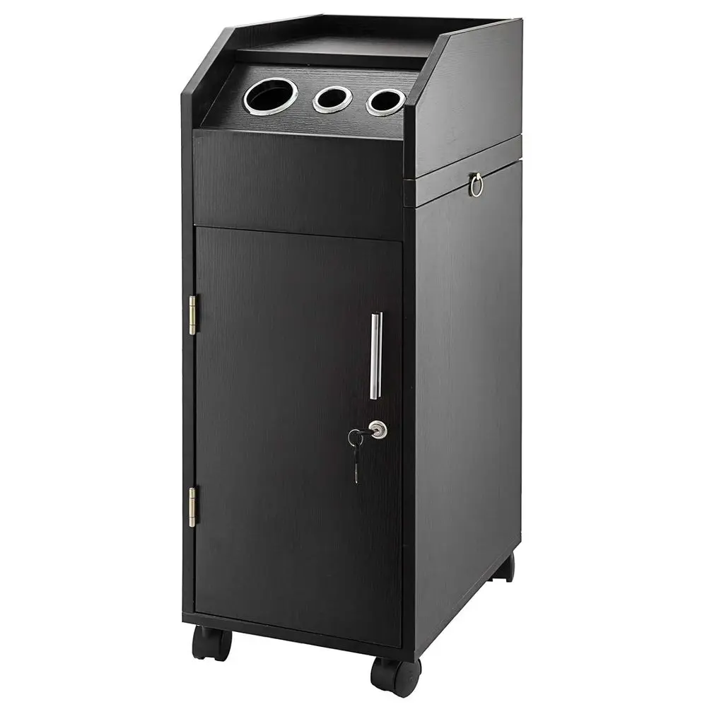Space-Saving Beauty Hairdressing Cart with 4 Wheels, Lockable, 2 Keys, Hairdryer Holder, Side Tray - Black
Space-Saving Beauty Hairdressing Cart with 4 Wheels, Lockable, 2 Keys, Hairdryer Holder, Side Tray - Black