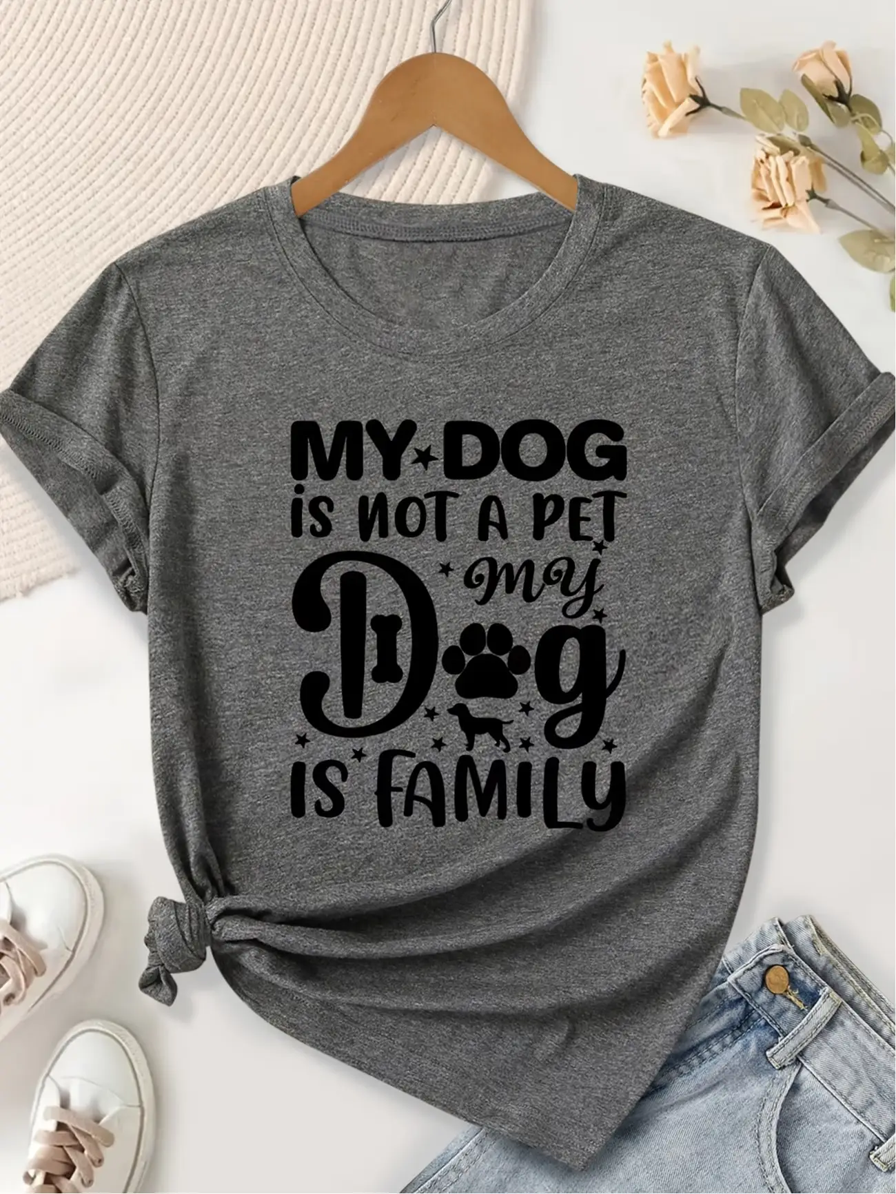 Plus size women's short sleeve T-shirt My Dog Is Not A Pet Dog Is Family Spring and Summer Must-Haves summer outfits women's
Plus size women's short sleeve T-shirt My Dog Is Not A Pet Dog Is Family Spring and Summer Must-Haves summer outfits women's