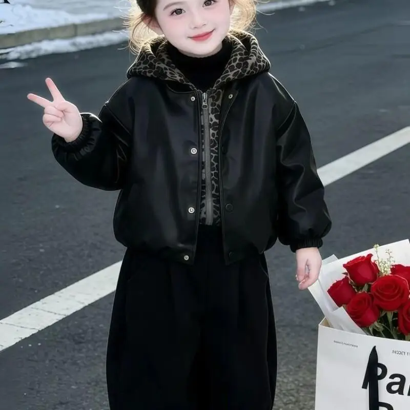 Kawaii Casual Coat Tops Fashion Children S Clothing Faux Two Piece Leopard Print Jacket Fleece Lined Winter Coat Thick Warm Kids
Kawaii Casual Coat Tops Fashion Children S Clothing Faux Two Piece Leopard Print Jacket Fleece Lined Winter Coat Thick Warm Kids