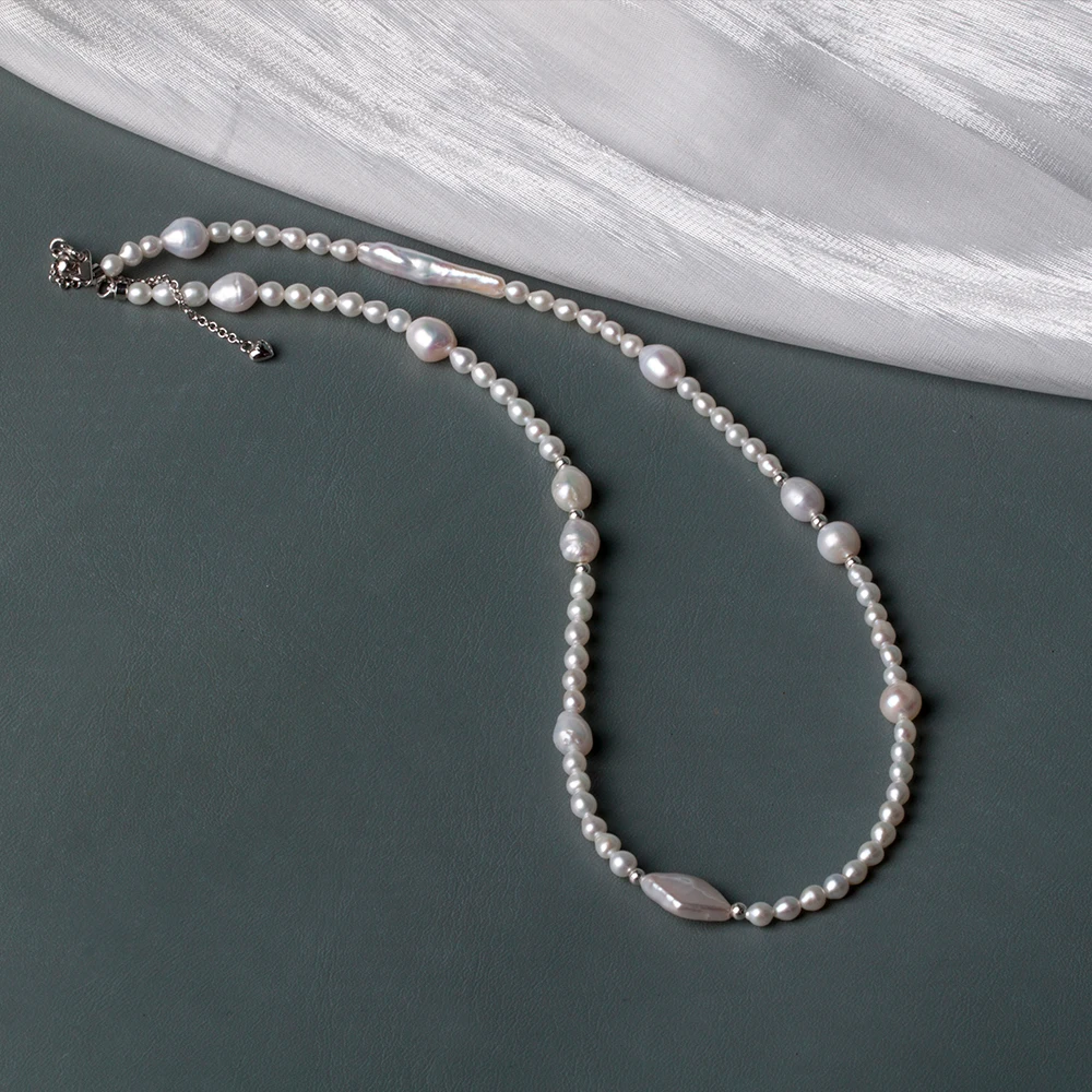 Заявление в стиле барокко — натуральный пресноводный жемчуг 3-4 мм, короткое ожерелье 17 дюймов, художественные украшения PN075
Заявление в стиле барокко — натуральный пресноводный жемчуг 3-4 мм, короткое ожерелье 17 дюймов, художественные украшения PN075