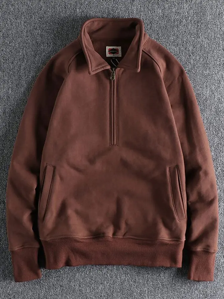 Autumn Winter New Heavyweight Fleece Lined Zipper Hoodie Men Half Open Collar Pullover Jacket American Retro Trendy Long Sleeve
Autumn Winter New Heavyweight Fleece Lined Zipper Hoodie Men Half Open Collar Pullover Jacket American Retro Trendy Long Sleeve