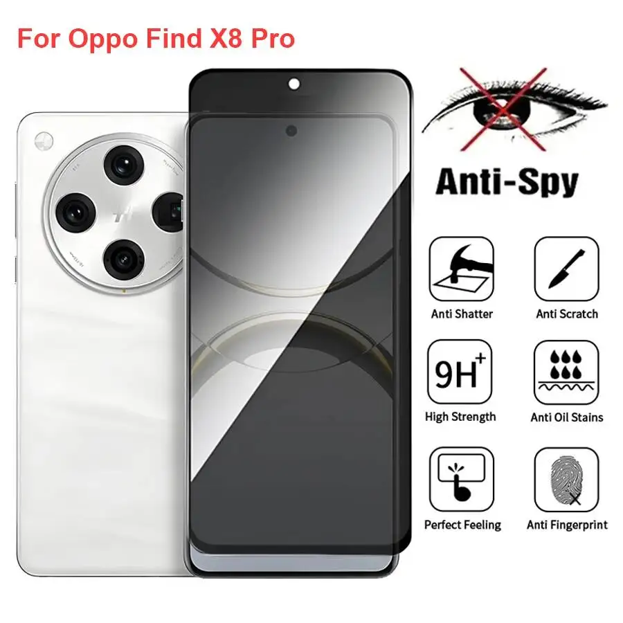 Oppo Find X8 Anti Spy Privacy Tempered Glass Protector Compatible For Oppofindx8 Pro Full Cover Screen Phone Film
Oppo Find X8 Anti Spy Privacy Tempered Glass Protector Compatible For Oppofindx8 Pro Full Cover Screen Phone Film