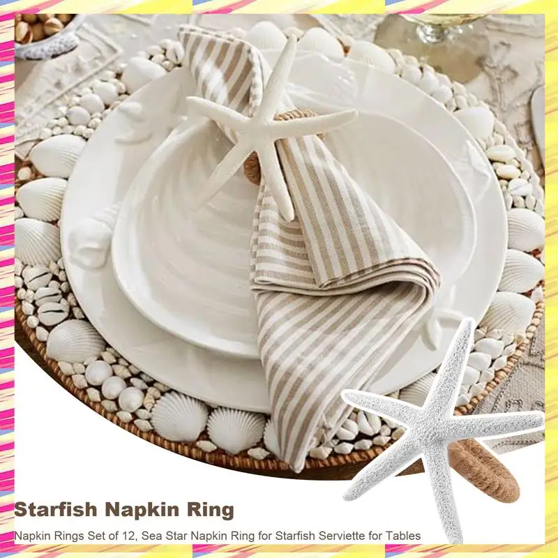 ABJJ Napkin Rings Set Of 12, Sea Star Napkin Ring For Starfish Serviette For Tables, Wedding, Birthday, Banquet, Christmas
ABJJ Napkin Rings Set Of 12, Sea Star Napkin Ring For Starfish Serviette For Tables, Wedding, Birthday, Banquet, Christmas