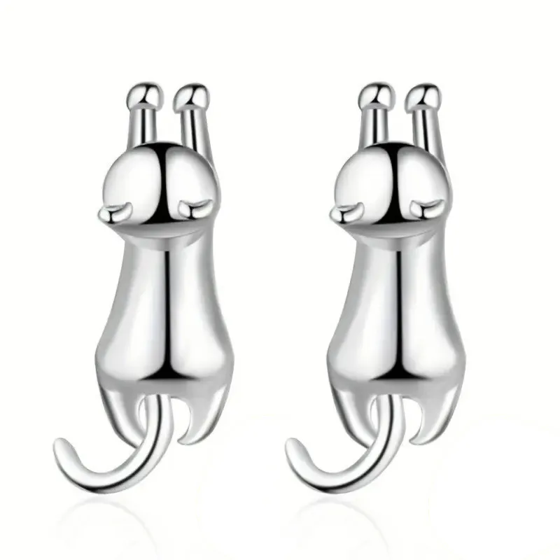 925 Sterling Silver Cat Stud Earrings Dainty Animal Pet Earrings for Women Piercing Girls Accessories Fancy Gift Fashion Jewelry
925 Sterling Silver Cat Stud Earrings Dainty Animal Pet Earrings for Women Piercing Girls Accessories Fancy Gift Fashion Jewelry