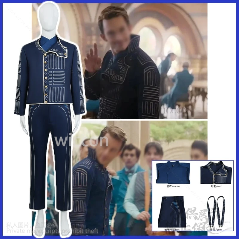 Anime Movie Wicked Figure Prince Cosplay Costume BLUE Coat Uniform Pants For Man Boys Halloween Christmas Roleplay Customized
Anime Movie Wicked Figure Prince Cosplay Costume BLUE Coat Uniform Pants For Man Boys Halloween Christmas Roleplay Customized