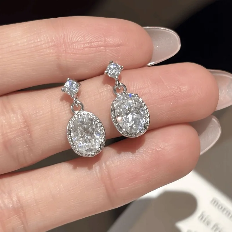 Apaison Sparkling 6x8mm Moissanites Women Drop Earrings - Wedding Engagement Party 925 Sterling Silver Jewelry Gift
Apaison Sparkling 6x8mm Moissanites Women Drop Earrings - Wedding Engagement Party 925 Sterling Silver Jewelry Gift