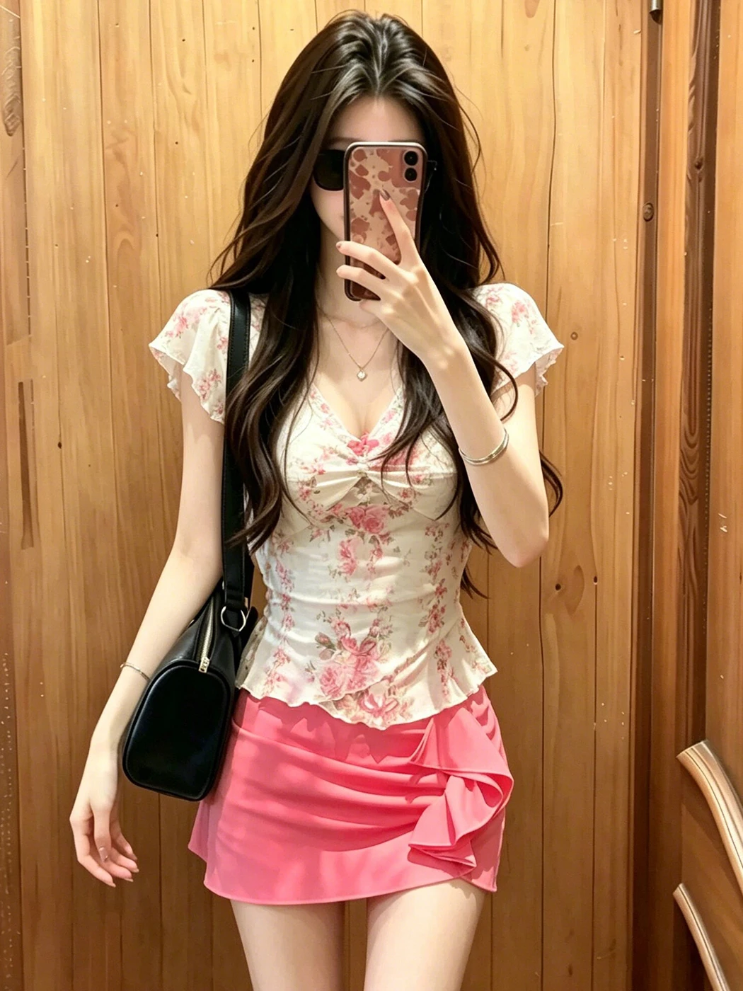 Summer New Style Spicy Girl Pure Desire Lace V-neck Floral Print Flying Sleeve Top And Skirt Two-piece Set Women's Fashion
Summer New Style Spicy Girl Pure Desire Lace V-neck Floral Print Flying Sleeve Top And Skirt Two-piece Set Women's Fashion