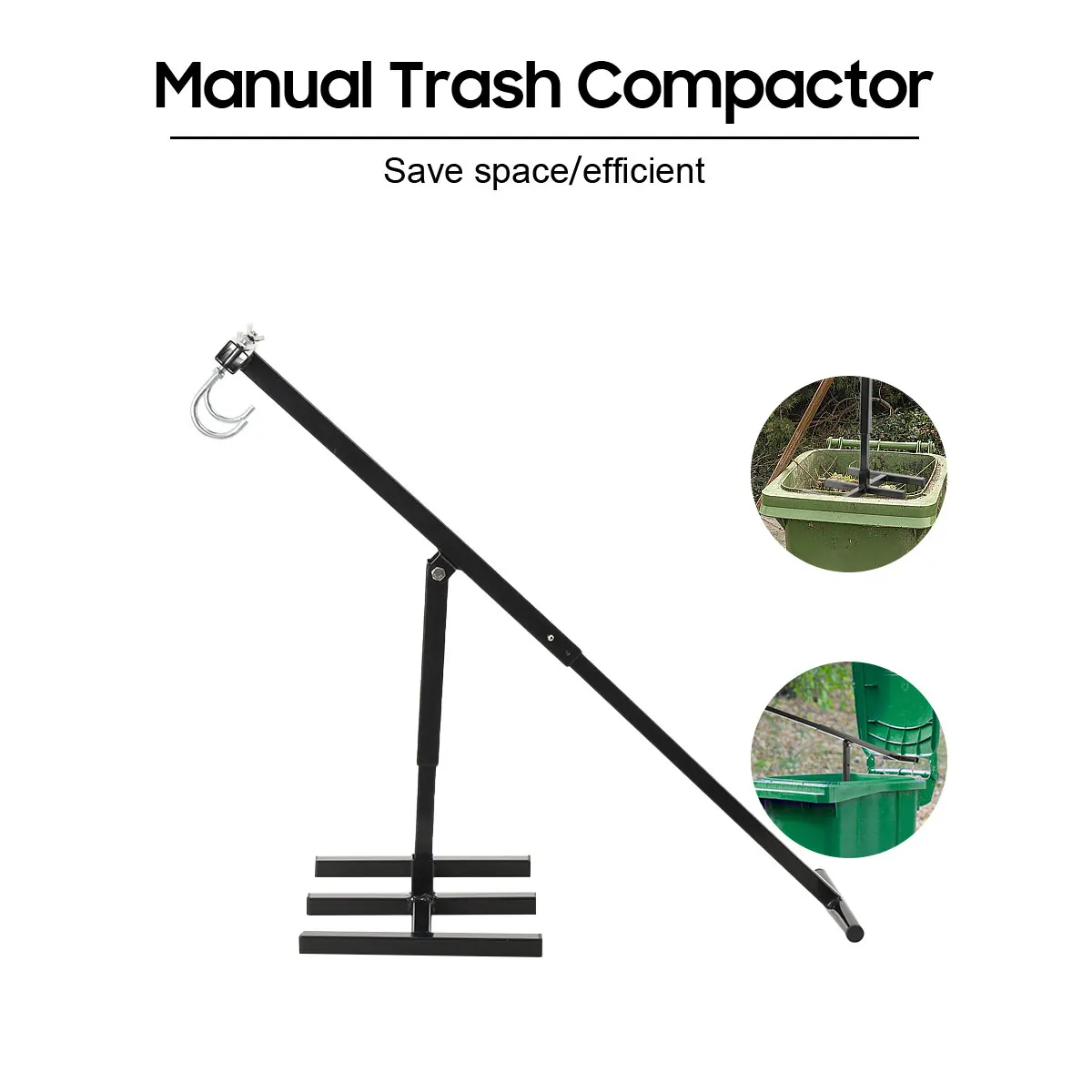 Manual Trash Compactor Rustproof Iron Fits 60-100L Wheelie Bins Efficient Waste Compression
Manual Trash Compactor Rustproof Iron Fits 60-100L Wheelie Bins Efficient Waste Compression