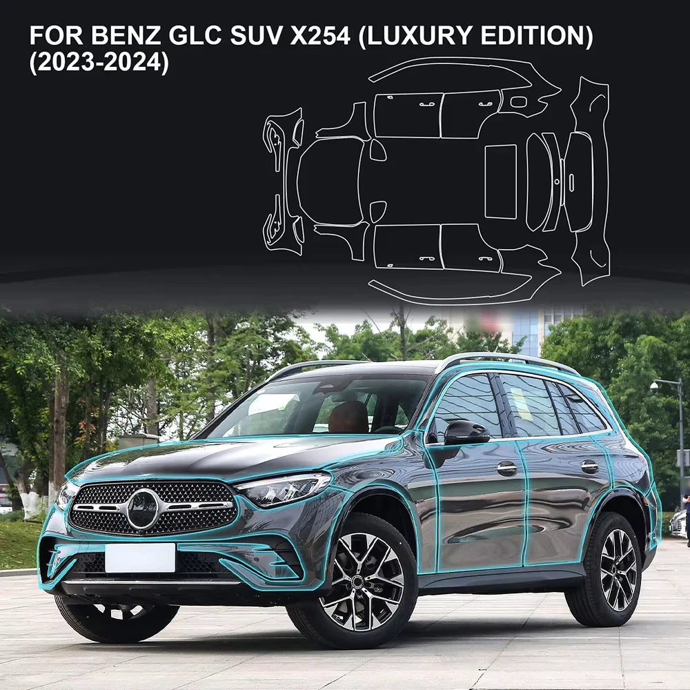 For Benz GLC X254 Base And Luxury 2023-2024 TPU Scratch-Resistant Self-Healing Paint Protection Film Invisible Pre-cut PPF Kit
For Benz GLC X254 Base And Luxury 2023-2024 TPU Scratch-Resistant Self-Healing Paint Protection Film Invisible Pre-cut PPF Kit