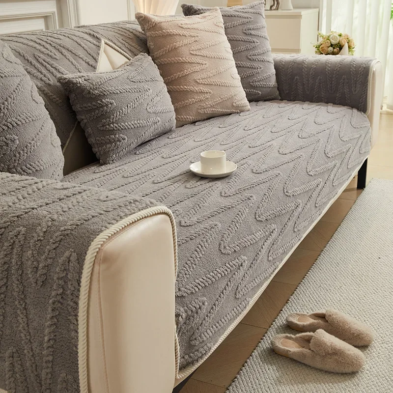 Cotton Velvet Warm Sofa Cushion Modern Light Luxury Thickened Plush New 2024 Winter Leather Sofa Cover Cover Cloth Towel
Cotton Velvet Warm Sofa Cushion Modern Light Luxury Thickened Plush New 2024 Winter Leather Sofa Cover Cover Cloth Towel