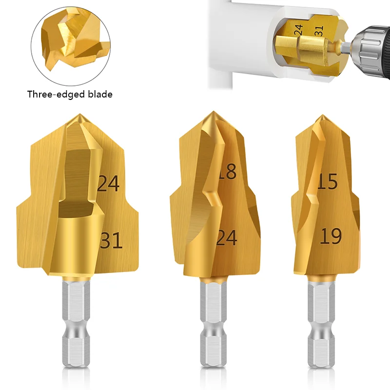 1-3Pcs PPR Lifting , Stepped Drill Bit, Hexagon Shank Water Pipe Connection Tool 20/25/32mm
1-3Pcs PPR Lifting , Stepped Drill Bit, Hexagon Shank Water Pipe Connection Tool 20/25/32mm