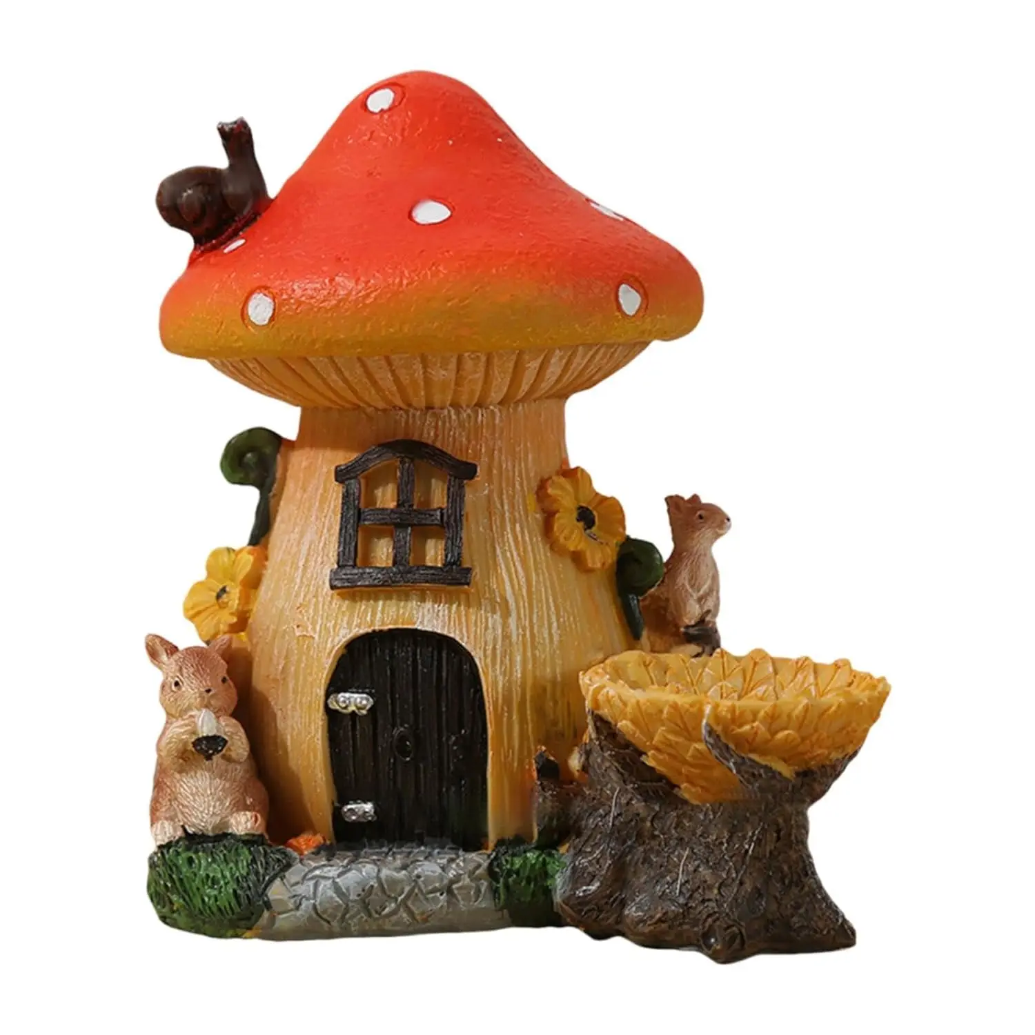 Resin Mushroom House with Cute Squirrel Fairy Garden Figurines Adorable Ring Jewelry Holder Home Desktop Decor Gift Animal Craft
Resin Mushroom House with Cute Squirrel Fairy Garden Figurines Adorable Ring Jewelry Holder Home Desktop Decor Gift Animal Craft