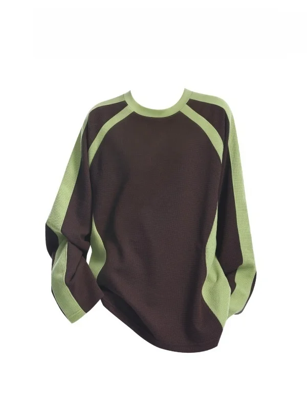 Color Block T-Shirt Women Loose Fit Long Sleeve round Neck Casual Fashion Lightweight Luxury Anti-Aging Spring Brown T-Shirt
Color Block T-Shirt Women Loose Fit Long Sleeve round Neck Casual Fashion Lightweight Luxury Anti-Aging Spring Brown T-Shirt