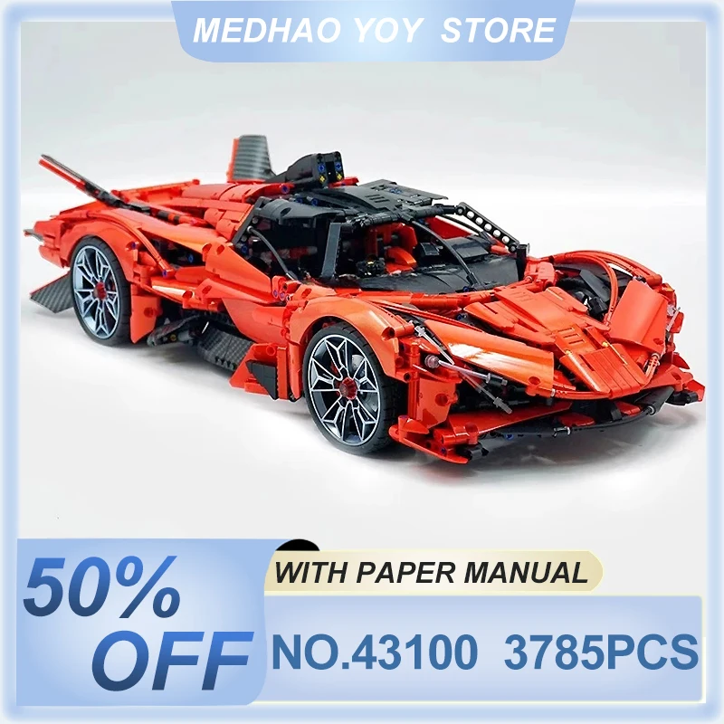 Новинка 43100 технический спортивный гоночный автомобиль MOC масштаб 1:8 модель строительные блоки кирпичи развивающая головоломка игрушки подарок для детей на день рождения
Новинка 43100 технический спортивный гоночный автомобиль MOC масштаб 1:8 модель строительные блоки кирпичи развивающая головоломка игрушки подарок для детей на день рождения