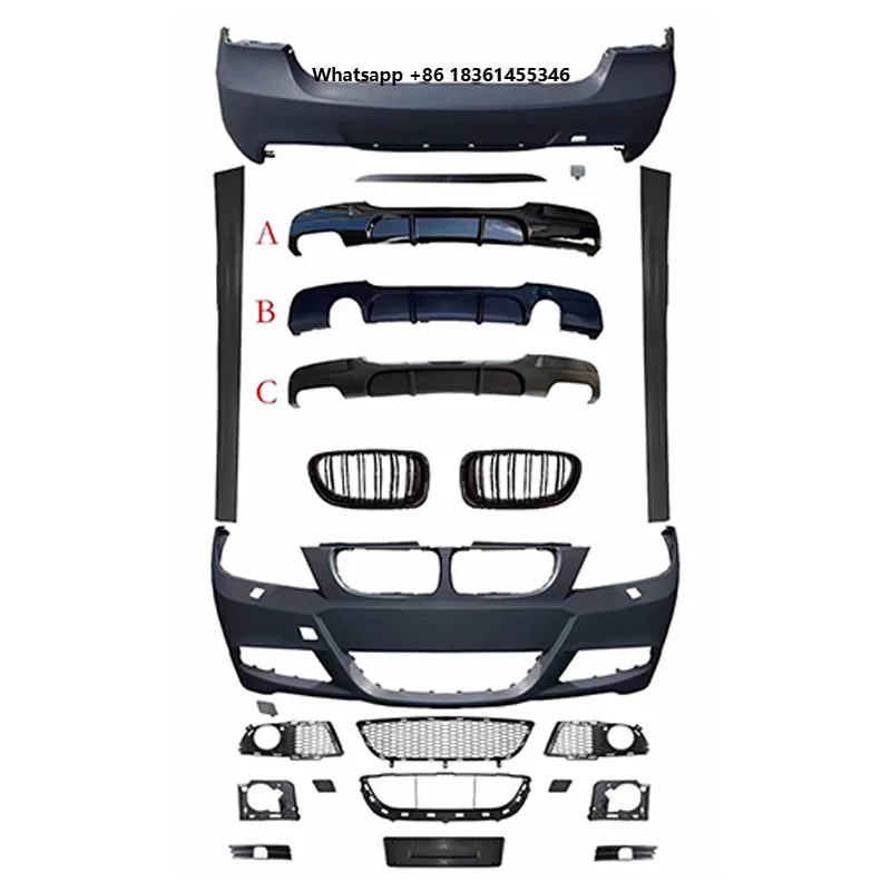For 3 Series E90 LCI With Front Bumper Rear Bumper Body Kit 2009-2011 E90 LCI Car Bumper Upgrade to MT Style Bodykit
For 3 Series E90 LCI With Front Bumper Rear Bumper Body Kit 2009-2011 E90 LCI Car Bumper Upgrade to MT Style Bodykit