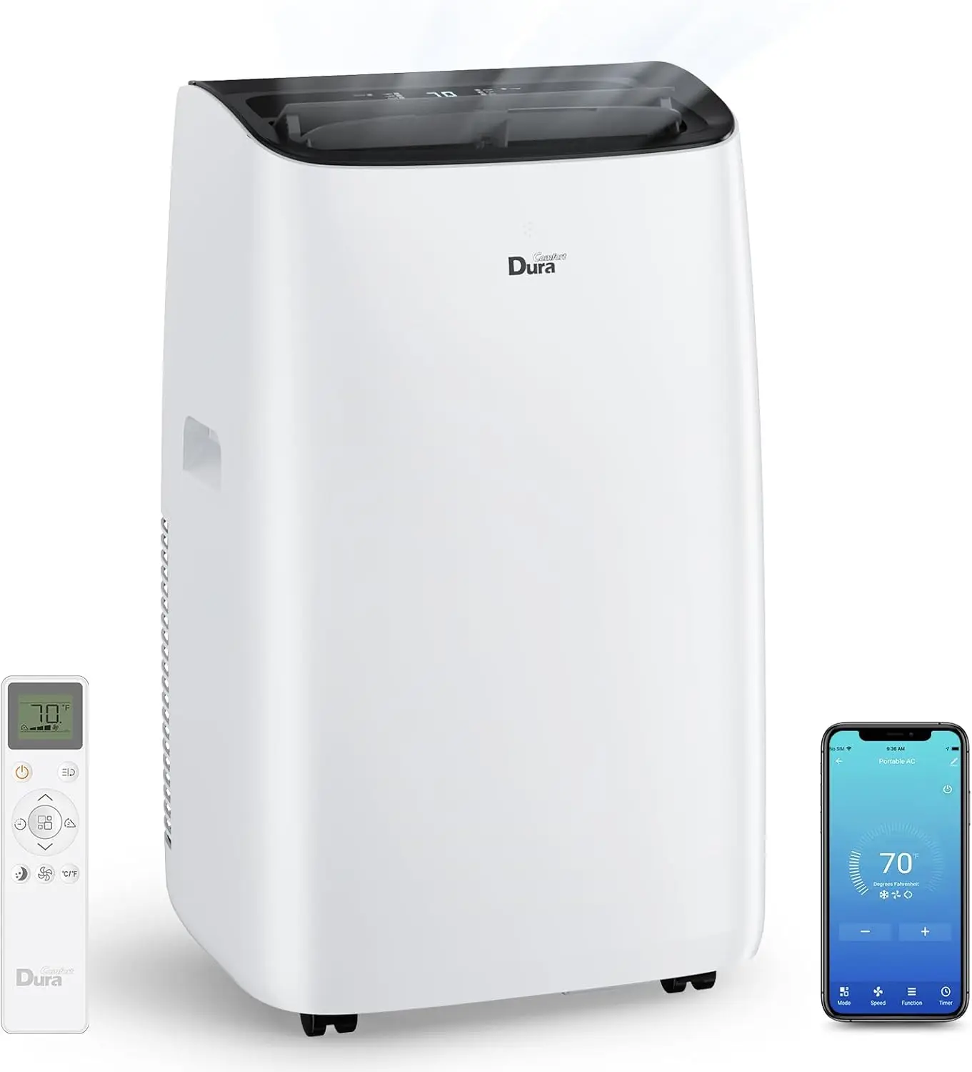 Smart Portable Air Conditioners, 12000 BTU(Ashrae) /8150 BTU (SACC) Quiet AC Unit, Built-in Dehumidifier and Fan Modes, Mobile A
Smart Portable Air Conditioners, 12000 BTU(Ashrae) /8150 BTU (SACC) Quiet AC Unit, Built-in Dehumidifier and Fan Modes, Mobile A