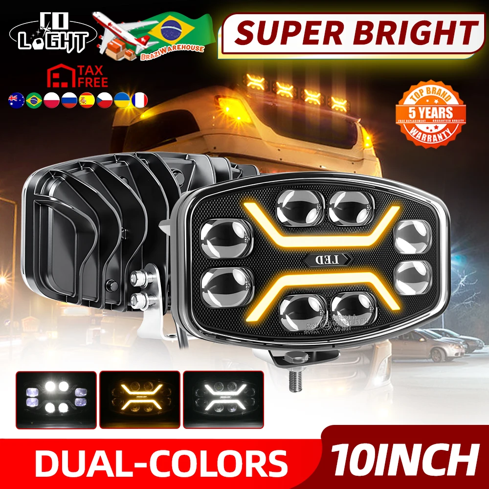 CO LIGHT Новый 12D 10-дюймовый светодиодный прожектор Wrok Light DRL Вспомогательный квадратный светильник для вождения автомобиля Белый Желтый 80000LM Рабочая лампа для грузовика
CO LIGHT Новый 12D 10-дюймовый светодиодный прожектор Wrok Light DRL Вспомогательный квадратный светильник для вождения автомобиля Белый Желтый 80000LM Рабочая лампа для грузовика