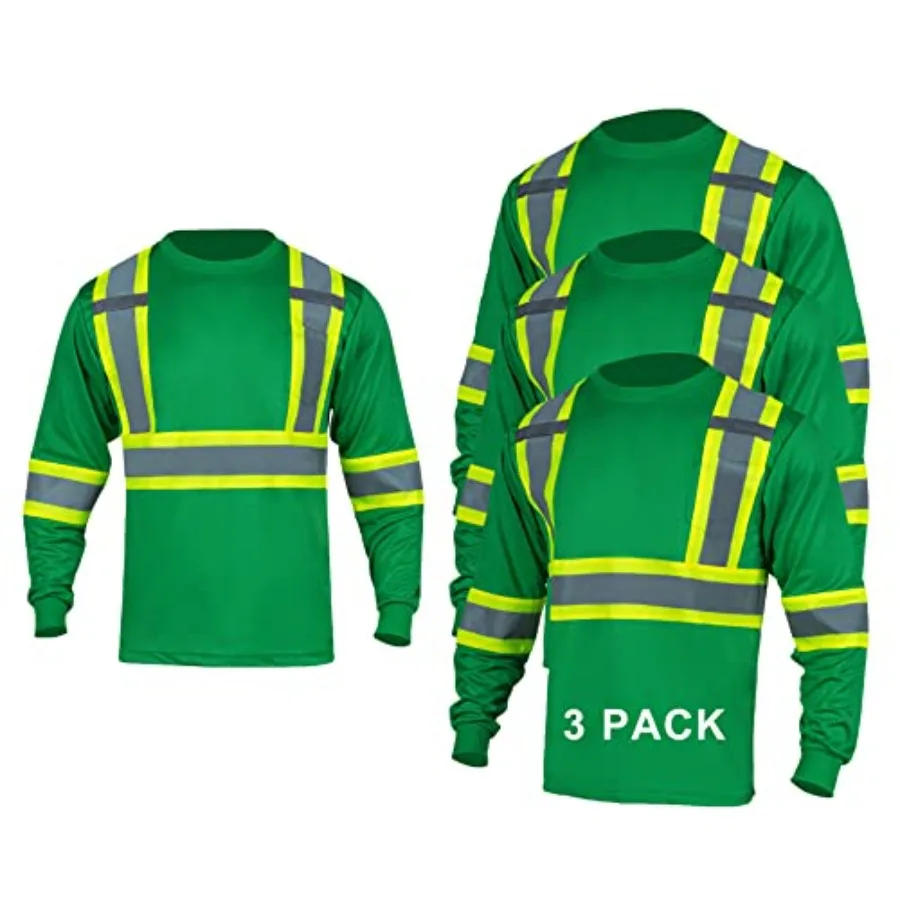 FONIRRA High Visibility Shirts for Men 3 Pack Reflective ANSI Class Hi Vis Safety Construction Work T Shirt Long Sleeves
FONIRRA High Visibility Shirts for Men 3 Pack Reflective ANSI Class Hi Vis Safety Construction Work T Shirt Long Sleeves