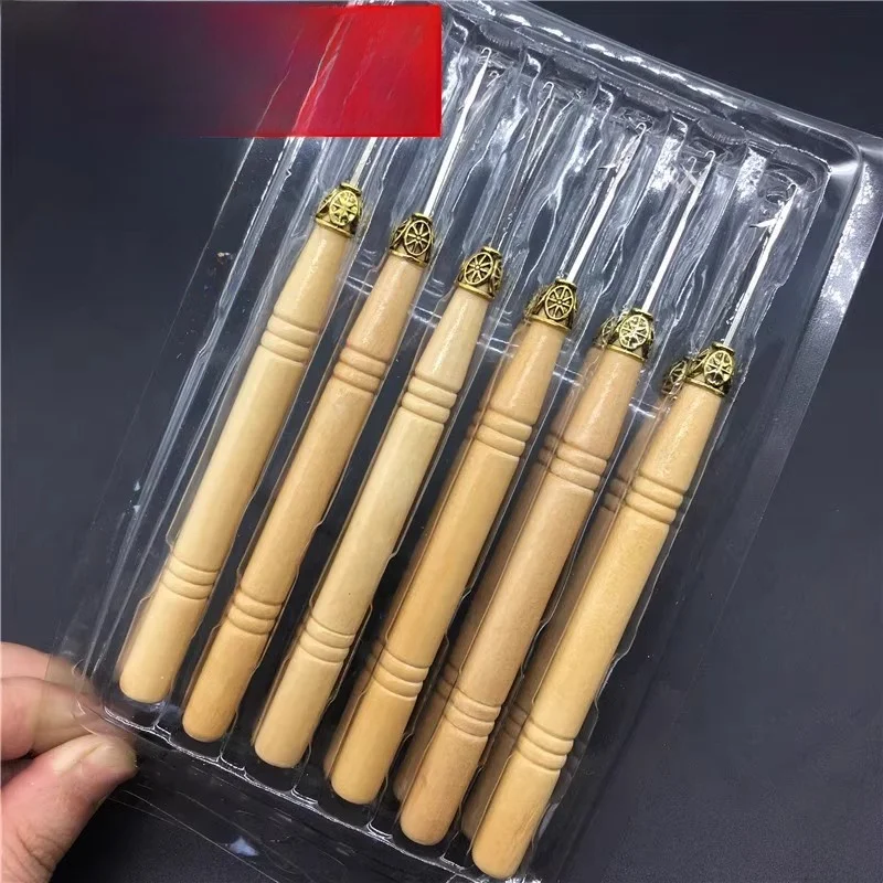Wooden Handle Hook Needle with Tongue Feather Tool Kit for Hair Extension Connection Home Use Profional Tool
Wooden Handle Hook Needle with Tongue Feather Tool Kit for Hair Extension Connection Home Use Profional Tool