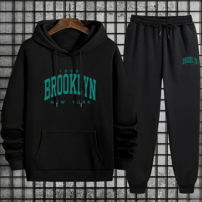 2025 Essential Мужской спортивный костюм Brooklyn Fashion с капюшоном и спортивными штанами, комплект из 2 предметов для домашнего отдыха, повседневная одежда, удобный костюм
2025 Essential Мужской спортивный костюм Brooklyn Fashion с капюшоном и спортивными штанами, комплект из 2 предметов для домашнего отдыха, повседневная одежда, удобный костюм