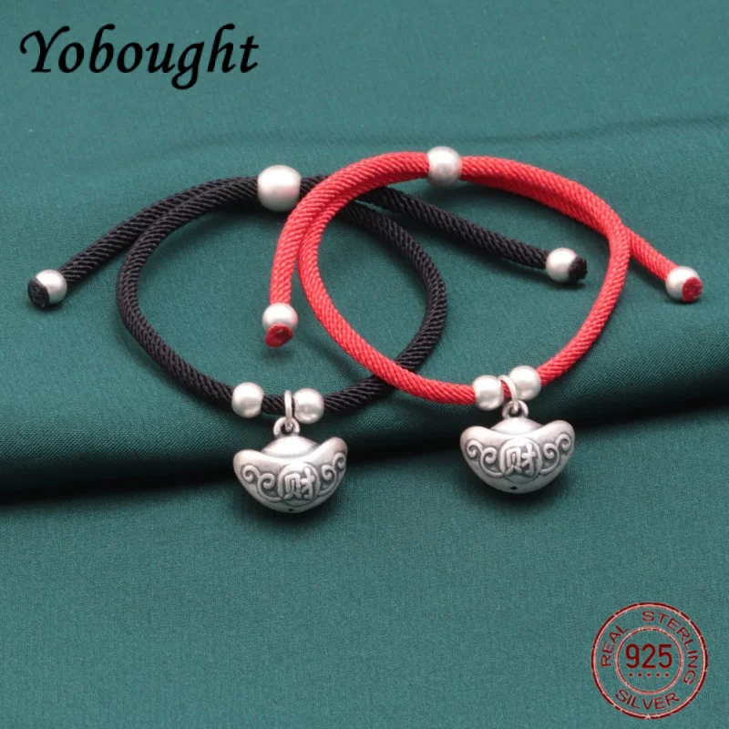 НОВЫЙ браслет из стерлингового серебра 925 пробы в стиле ретро, 3D, твердый серебряный слиток, китайский браслет ручной работы для пары, красная веревка
НОВЫЙ браслет из стерлингового серебра 925 пробы в стиле ретро, 3D, твердый серебряный слиток, китайский браслет ручной работы для пары, красная веревка