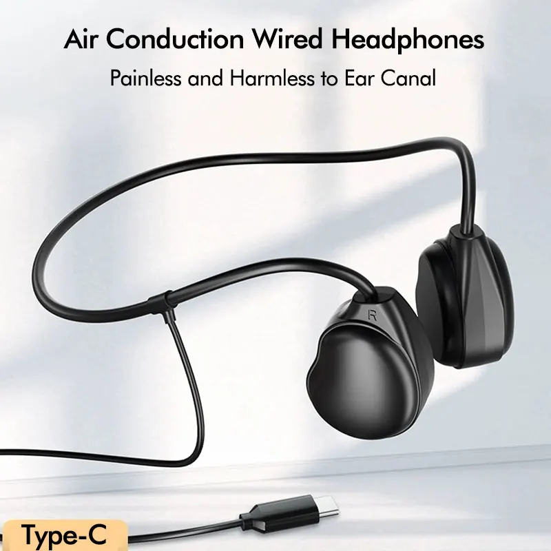 Open Ear Air Conduction Headphones for Kids & Adults Wired Type-C Ear Buds Built-in Mic Sweatproof Sport Headset for Workout Gym
Open Ear Air Conduction Headphones for Kids & Adults Wired Type-C Ear Buds Built-in Mic Sweatproof Sport Headset for Workout Gym