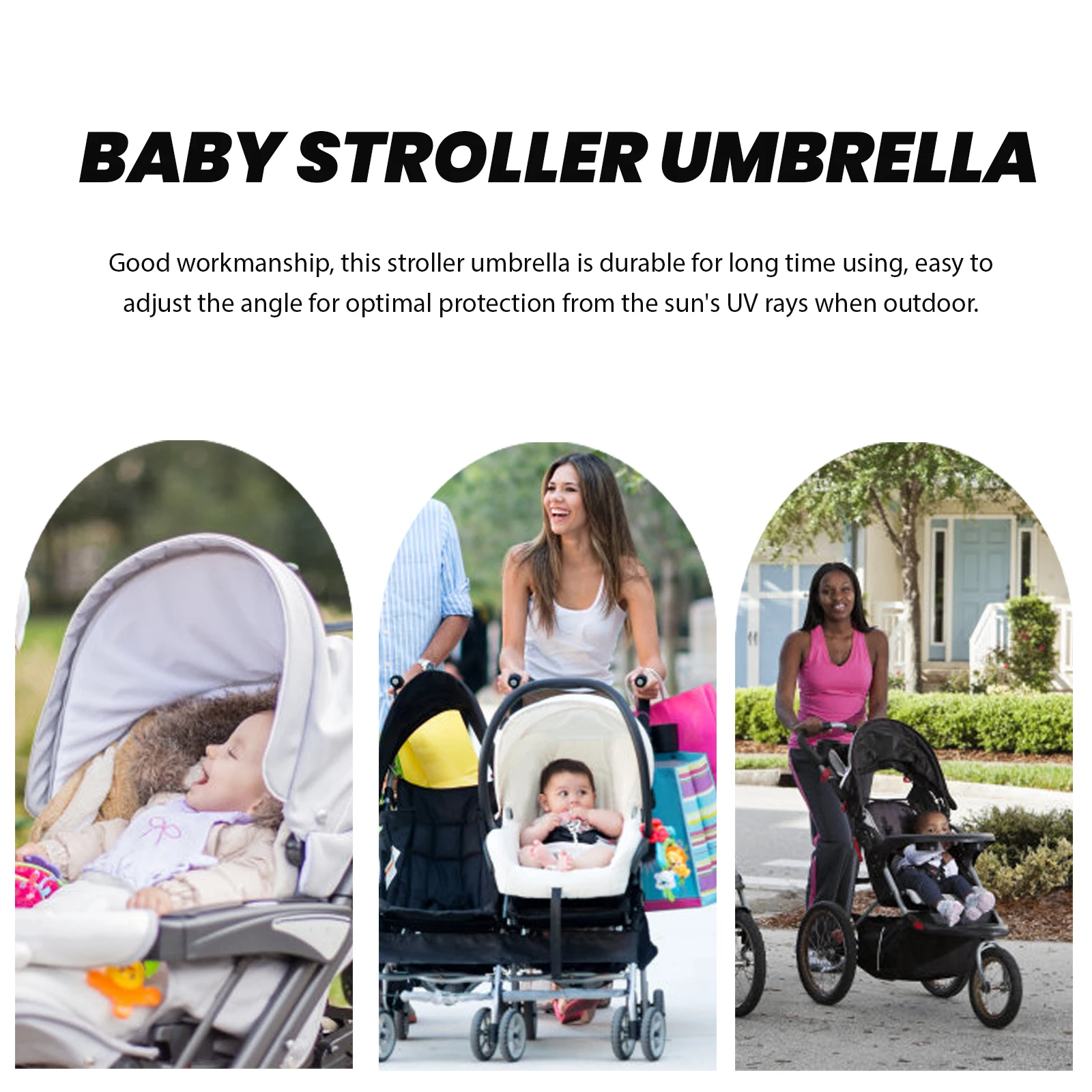 Parasol Sun Shade Umbrella Uv Protection Stroller Outdoor Sunshade Universal Baby Rubber Strollers
Parasol Sun Shade Umbrella Uv Protection Stroller Outdoor Sunshade Universal Baby Rubber Strollers