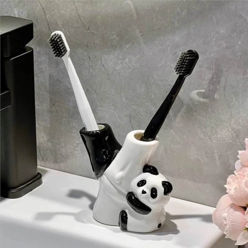Керамическая полка для хранения зубных щеток в форме панды, раковина для ванной комнаты, умывальник, зубная щетка, стеллаж для хранения зубной пасты, держатель для хранения ZG704
Керамическая полка для хранения зубных щеток в форме панды, раковина для ванной комнаты, умывальник, зубная щетка, стеллаж для хранения зубной пасты, держатель для хранения ZG704