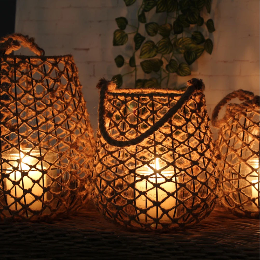 Retro Woven Rope Candlestick Lampshade Decorative Night Light Home Office Hotel Restaurant Bar Cafe Lanterns Lightweight
Retro Woven Rope Candlestick Lampshade Decorative Night Light Home Office Hotel Restaurant Bar Cafe Lanterns Lightweight
