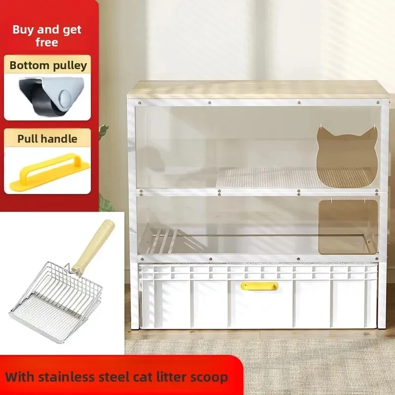 Stainless Steel cat Litter Box Castle Accessories Side Entrance cat Litter Box open-ended Areneros Para Gatos Household Items
Stainless Steel cat Litter Box Castle Accessories Side Entrance cat Litter Box open-ended Areneros Para Gatos Household Items
