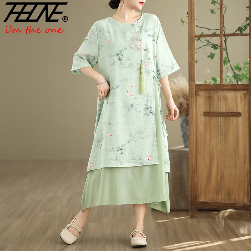 THHONE Fashion New Summer Dress Women 2025 Cheongsam Chinese Style Vestidos De Mujer Print Vintage Elegant Casual A-line Dresses
THHONE Fashion New Summer Dress Women 2025 Cheongsam Chinese Style Vestidos De Mujer Print Vintage Elegant Casual A-line Dresses